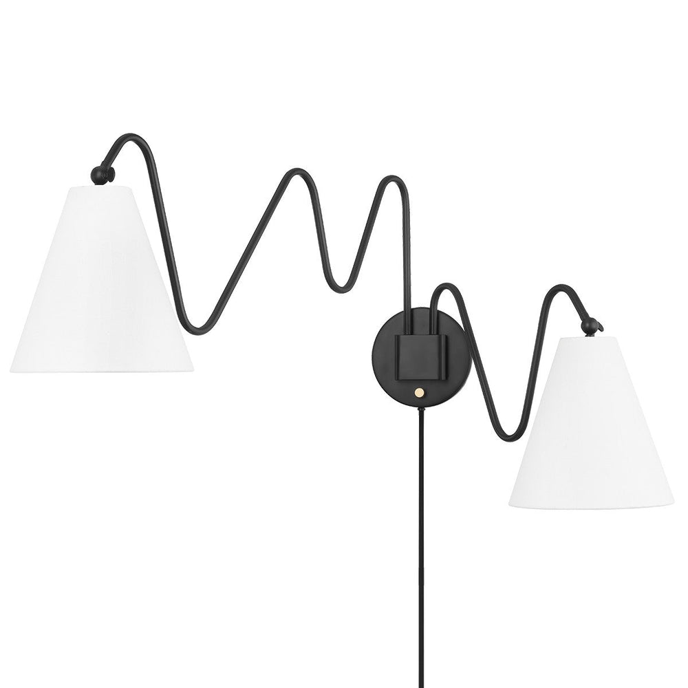 Mitzi Canada - Two Light Wall Sconce - Onda - Soft Black- Union Lighting Luminaires Decor