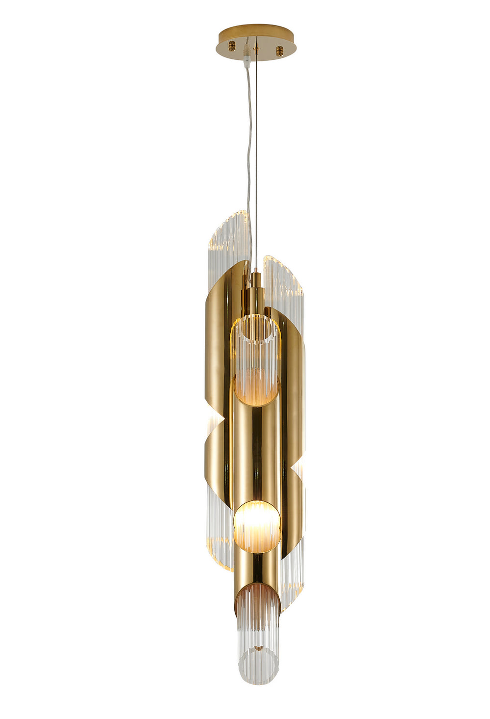 Bethel International Canada - Six Light Pendant - Gold- Union Lighting Luminaires Decor