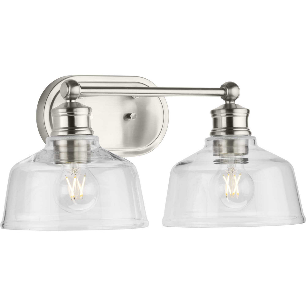Progress Canada - Two Light Bath - Singleton - Brushed Nickel- Union Lighting Luminaires Decor