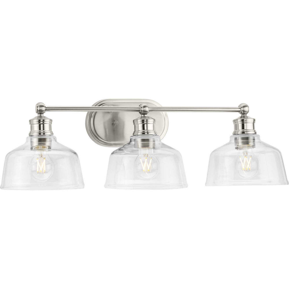 Progress Canada - Three Light Bath - Singleton - Brushed Nickel- Union Lighting Luminaires Decor