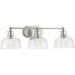 Progress Canada - Three Light Bath - Singleton - Brushed Nickel- Union Lighting Luminaires Decor