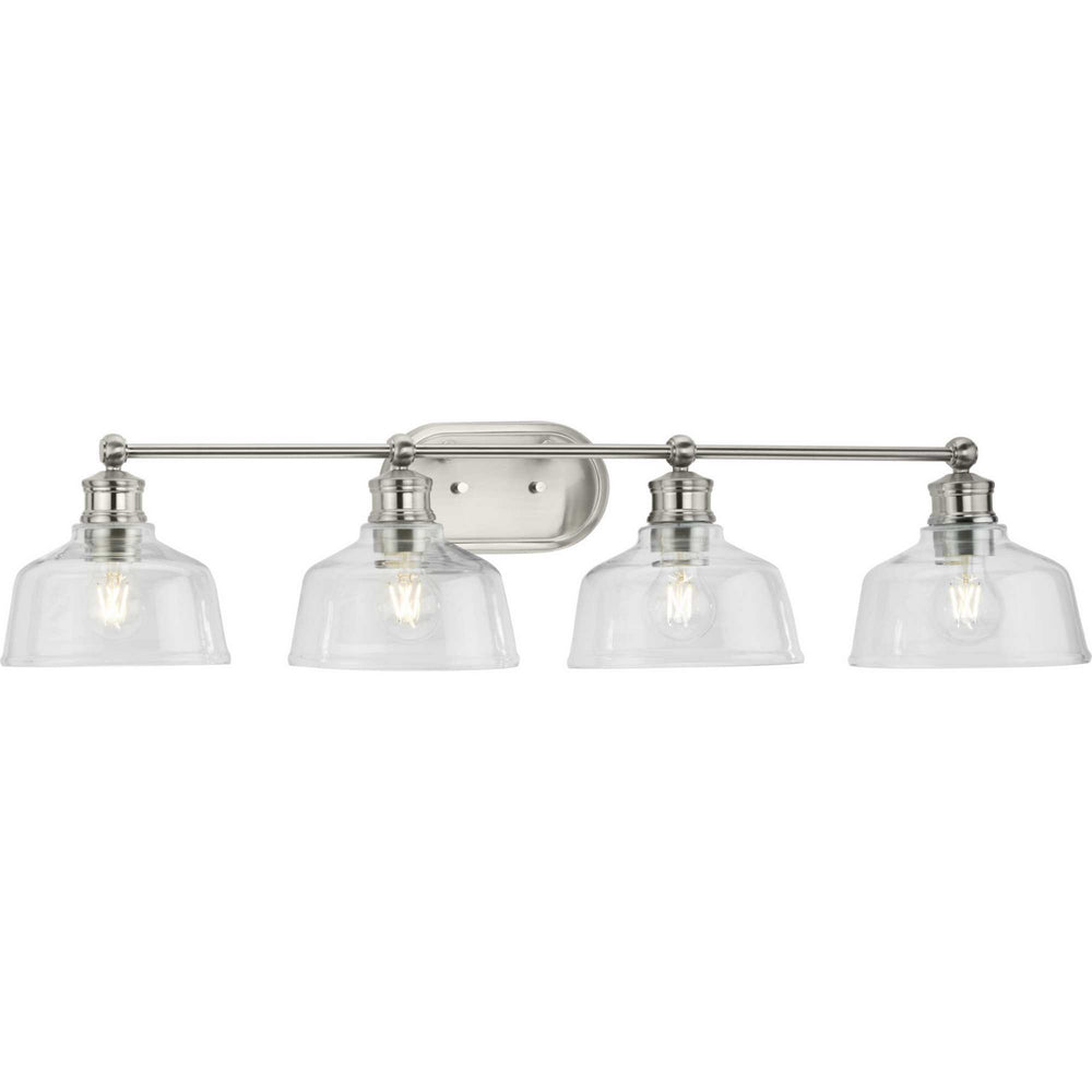 Progress Canada - Four Light Bath - Singleton - Brushed Nickel- Union Lighting Luminaires Decor