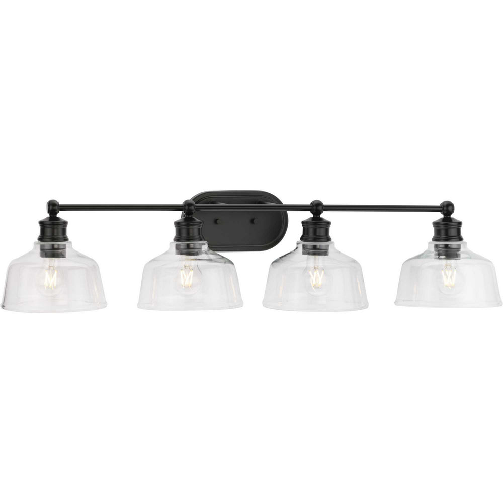 Progress Canada - Four Light Bath - Singleton - Matte Black- Union Lighting Luminaires Decor
