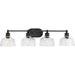 Progress Canada - Four Light Bath - Singleton - Matte Black- Union Lighting Luminaires Decor