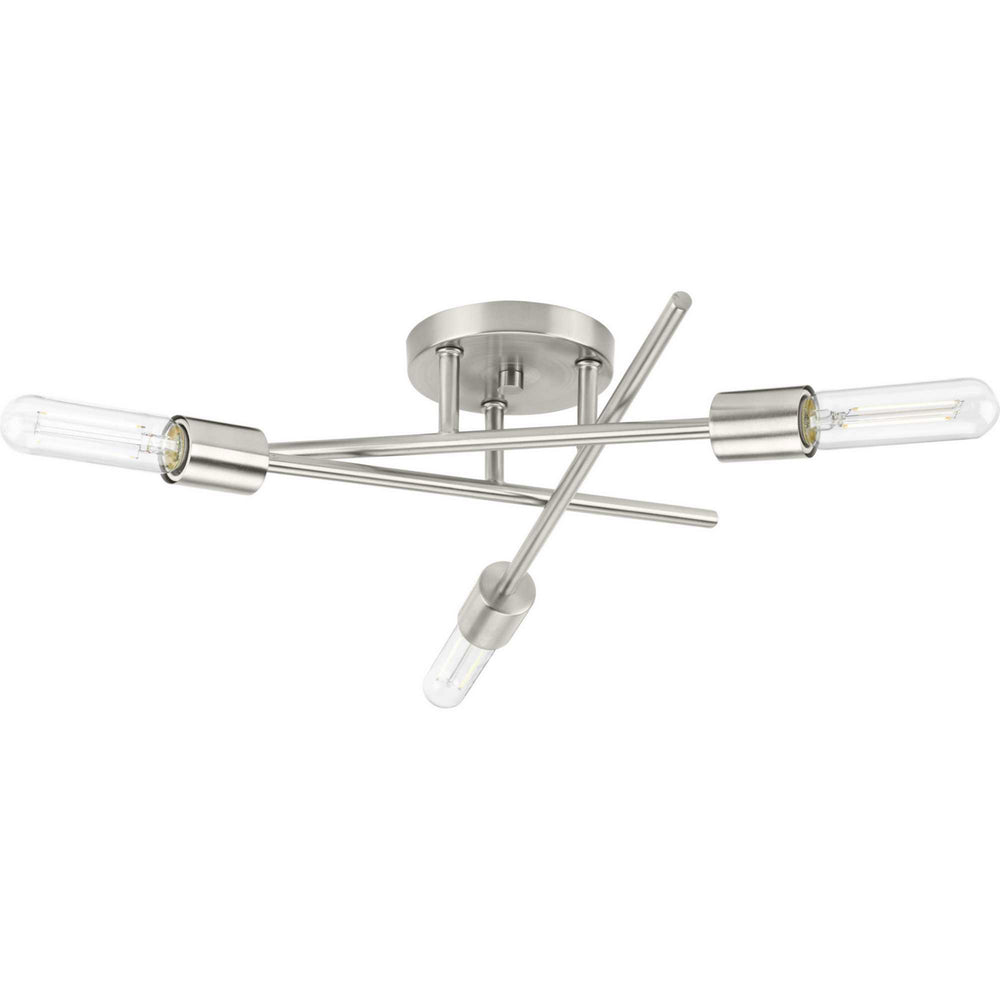 Progress Canada - Three Light Semi Flush Mount - Astra - Brushed Nickel- Union Lighting Luminaires Decor