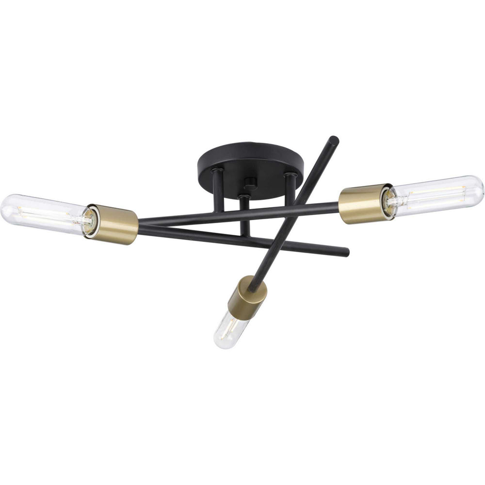 Progress Canada - Three Light Semi Flush Mount - Astra - Antique Bronze- Union Lighting Luminaires Decor