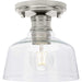 Progress Canada - One Light Semi Flush Mount - Singleton - Brushed Nickel- Union Lighting Luminaires Decor