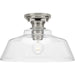 Progress Canada - One Light Semi Flush Mount - Singleton - Brushed Nickel- Union Lighting Luminaires Decor