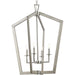 Progress Canada - Four Light Foyer Pendant - Galloway - Brushed Nickel- Union Lighting Luminaires Decor