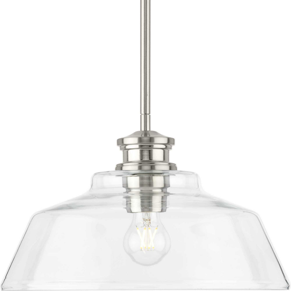 Progress Canada - One Light Pendant - Singleton - Brushed Nickel- Union Lighting Luminaires Decor