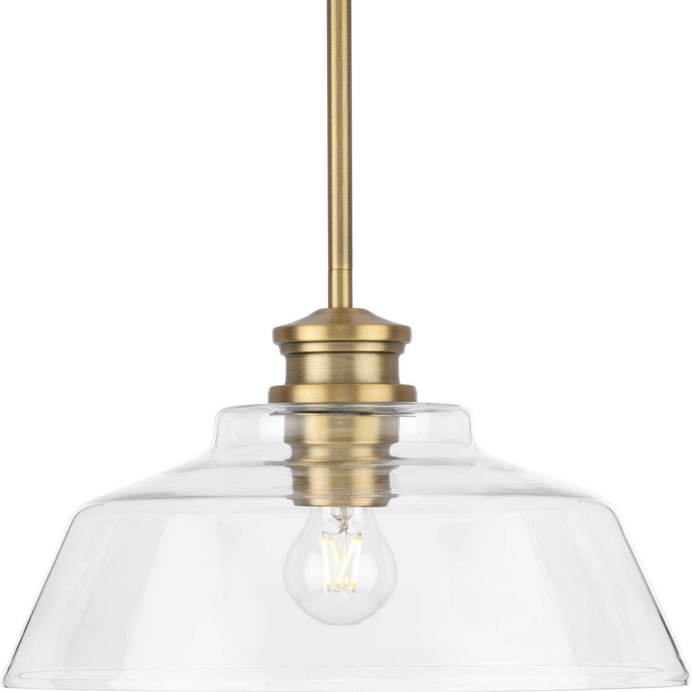 Progress Canada - One Light Pendant - Singleton - Vintage Brass- Union Lighting Luminaires Decor