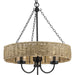 Progress Canada - Three Light Outdoor Chandelier - Pembroke - Matte Black- Union Lighting Luminaires Decor