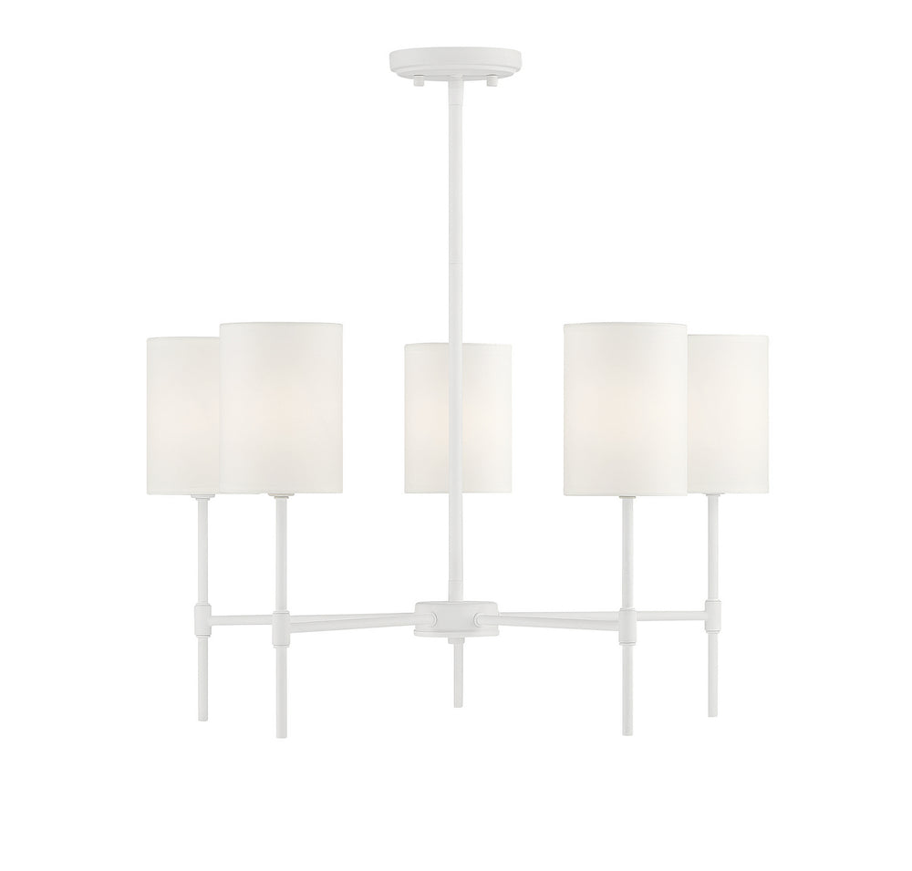 Meridian - Five Light Chandelier - Bisque White- Union Lighting Luminaires Decor