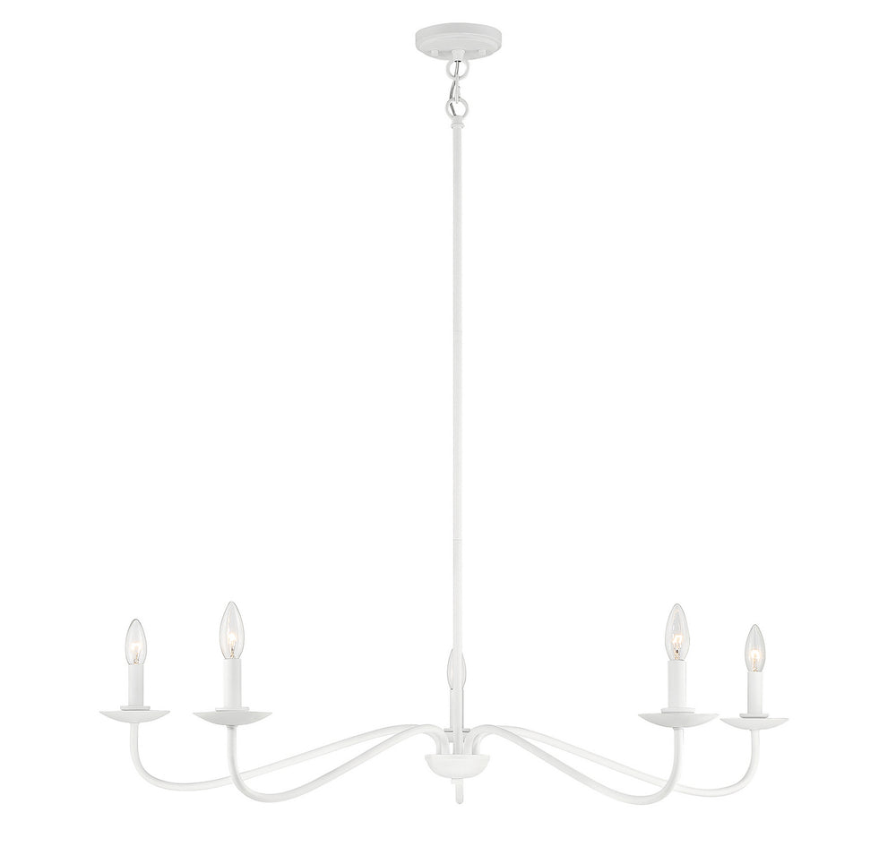 Meridian - Five Light Chandelier - Bisque White- Union Lighting Luminaires Decor