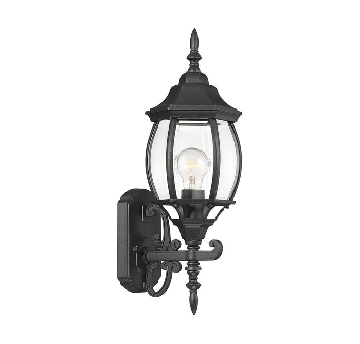 Meridian - One Light Outdoor Wall Lantern - Black- Union Lighting Luminaires Decor