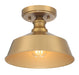 Meridian - One Light Semi-Flush Mount - Natural Brass- Union Lighting Luminaires Decor