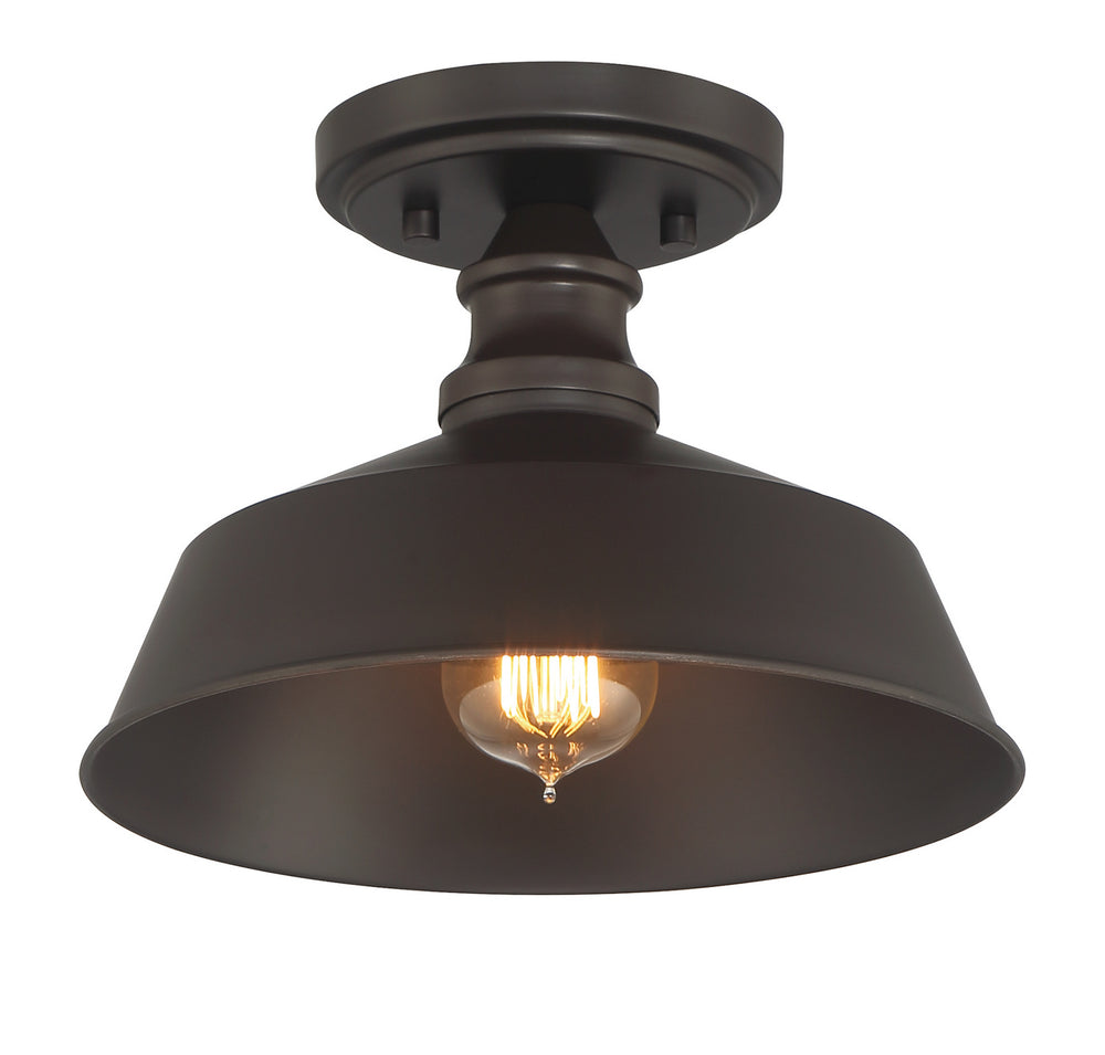 Meridian - One Light Semi-Flush Mount - Oil Rubbed Bronze- Union Lighting Luminaires Decor
