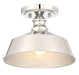 Meridian - One Light Semi-Flush Mount - Polished Nickel- Union Lighting Luminaires Decor