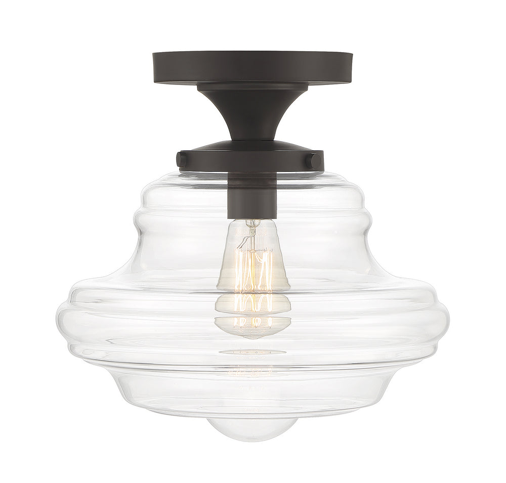 Meridian - One Light Semi-Flush Mount - Oil Rubbed Bronze- Union Lighting Luminaires Decor