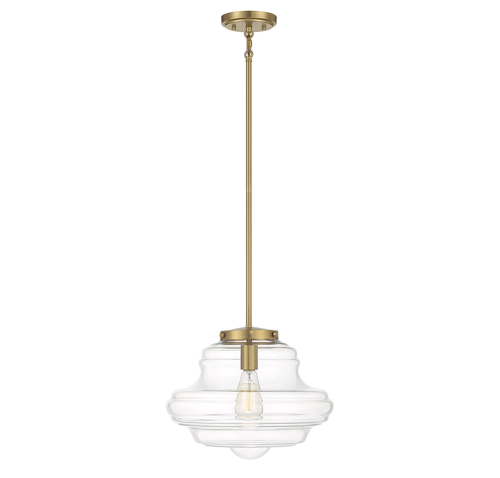 Meridian - One Light Pendant - Natural Brass- Union Lighting Luminaires Decor
