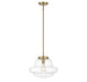 Meridian - One Light Pendant - Natural Brass- Union Lighting Luminaires Decor