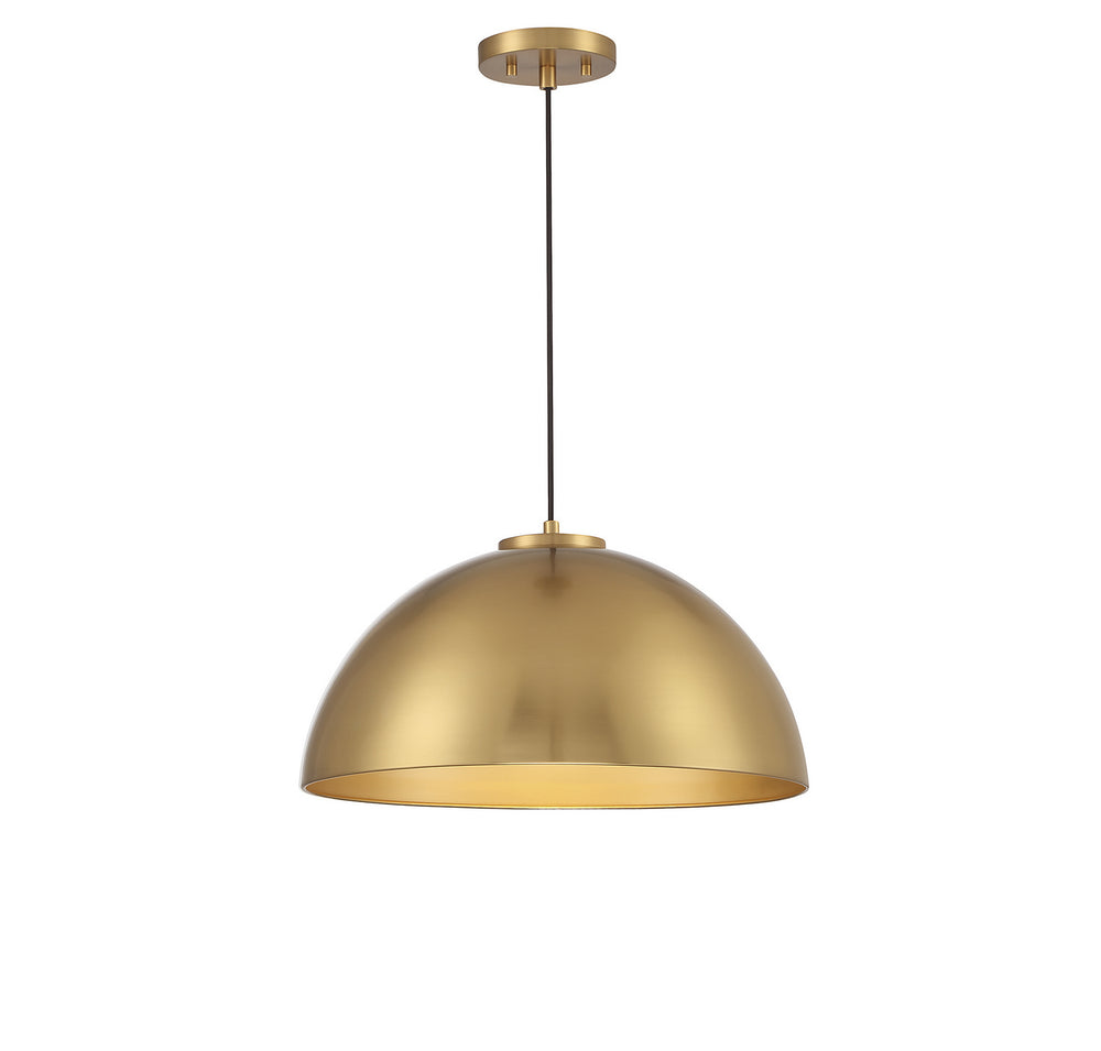 Meridian - One Light Pendant - Natural Brass- Union Lighting Luminaires Decor