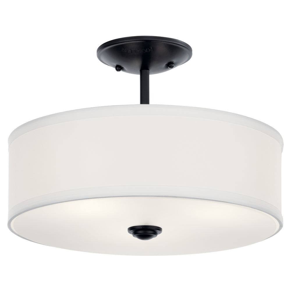 Kichler Canada - Three Light Semi Flush Mount - Shailene - Black- Union Lighting Luminaires Decor