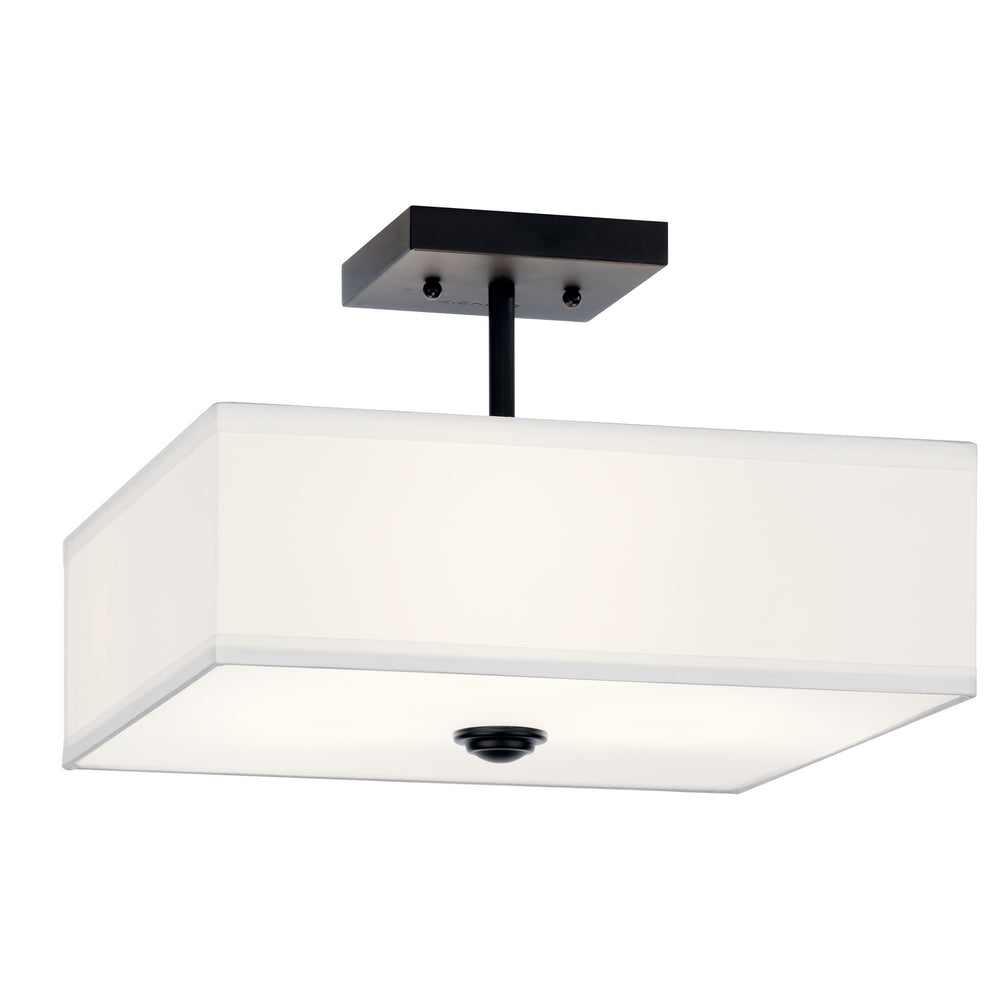 Kichler Canada - Three Light Semi Flush Mount - Shailene - Black- Union Lighting Luminaires Decor