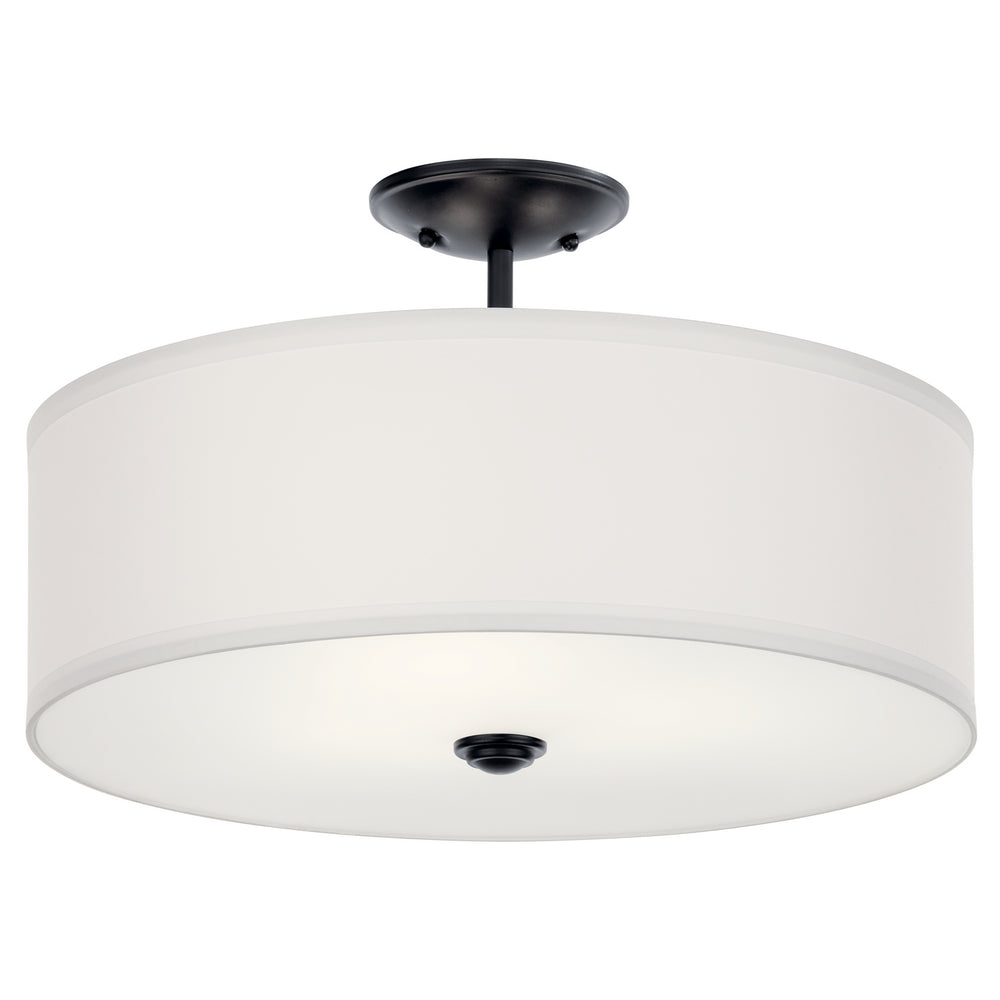 Kichler Canada - Three Light Semi Flush Mount - Shailene - Black- Union Lighting Luminaires Decor