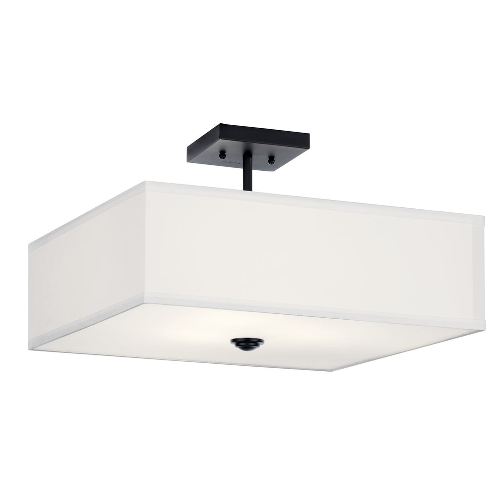 Kichler Canada - Three Light Semi Flush Mount - Shailene - Black- Union Lighting Luminaires Decor