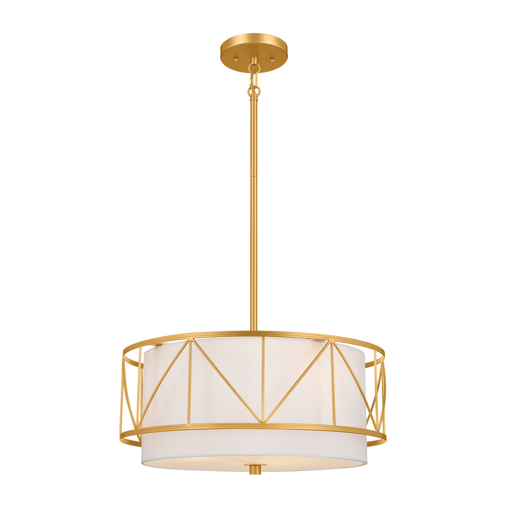 Kichler Canada - Three Light Pendant/Semi Flush - Birkleigh - Classic Gold- Union Lighting Luminaires Decor