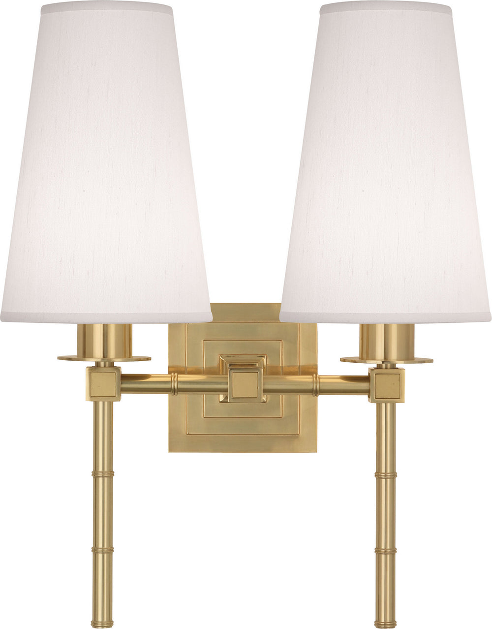 Robert Abbey - Two Light Wall Sconce - Jonathan Adler Meurice - Modern Brass- Union Lighting Luminaires Decor