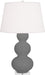Robert Abbey - One Light Table Lamp - Triple Gourd - Matte Ash Glazed Ceramic w/Lucite Base- Union Lighting Luminaires Decor