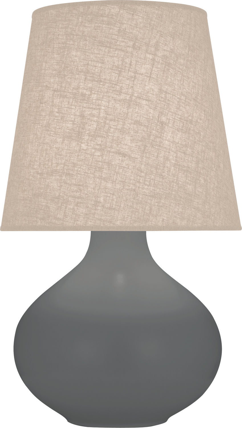 Robert Abbey - One Light Table Lamp - June - Matte Ash Glazed Ceramic- Union Lighting Luminaires Decor