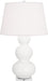Robert Abbey - One Light Table Lamp - Triple Gourd - Matte Lily Glazed Ceramic w/Lucite Base- Union Lighting Luminaires Decor