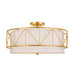 Kichler Canada - Four Light Semi Flush Mount - Birkleigh - Classic Gold- Union Lighting Luminaires Decor