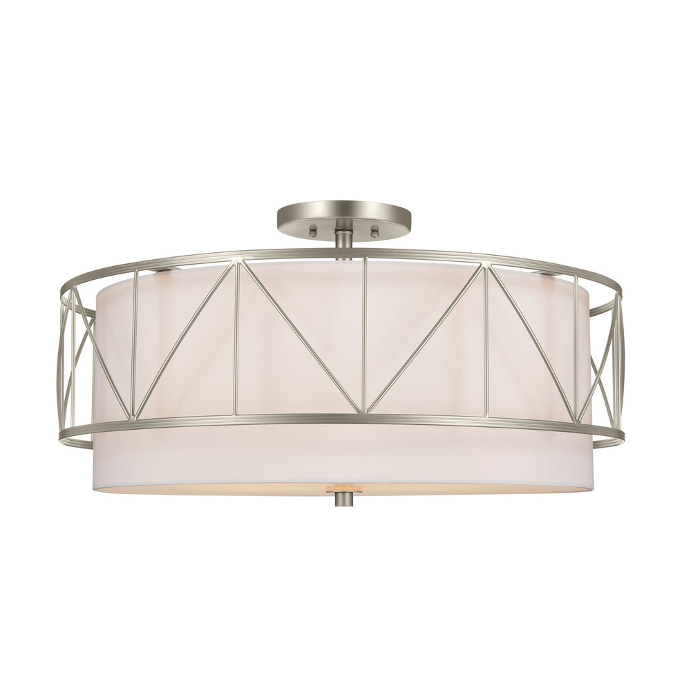 Kichler Canada - Four Light Semi Flush Mount - Birkleigh - Satin Nickel- Union Lighting Luminaires Decor
