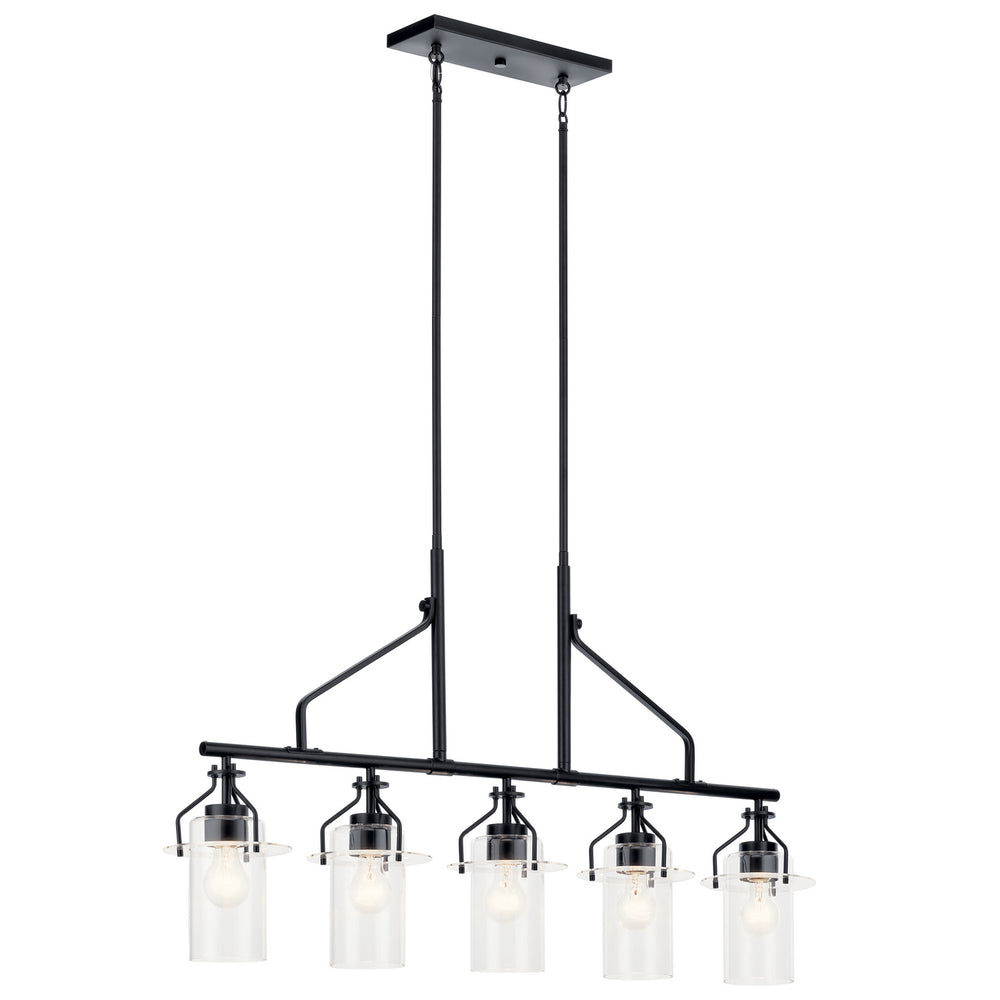 Kichler Canada - Five Light Linear Chandelier - Everett - Black- Union Lighting Luminaires Decor