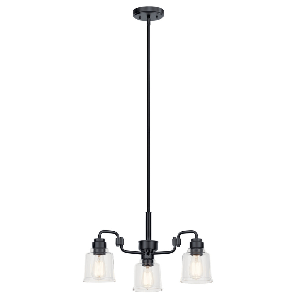 Kichler Canada - Three Light Chandelier - Aivian - Black- Union Lighting Luminaires Decor
