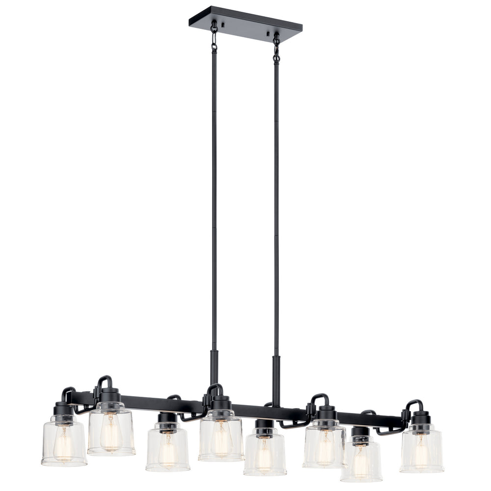 Kichler Canada - Eight Light Linear Chandelier - Aivian - Black- Union Lighting Luminaires Decor