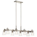 Kichler Canada - Eight Light Linear Chandelier - Aivian - Nickel Textured- Union Lighting Luminaires Decor