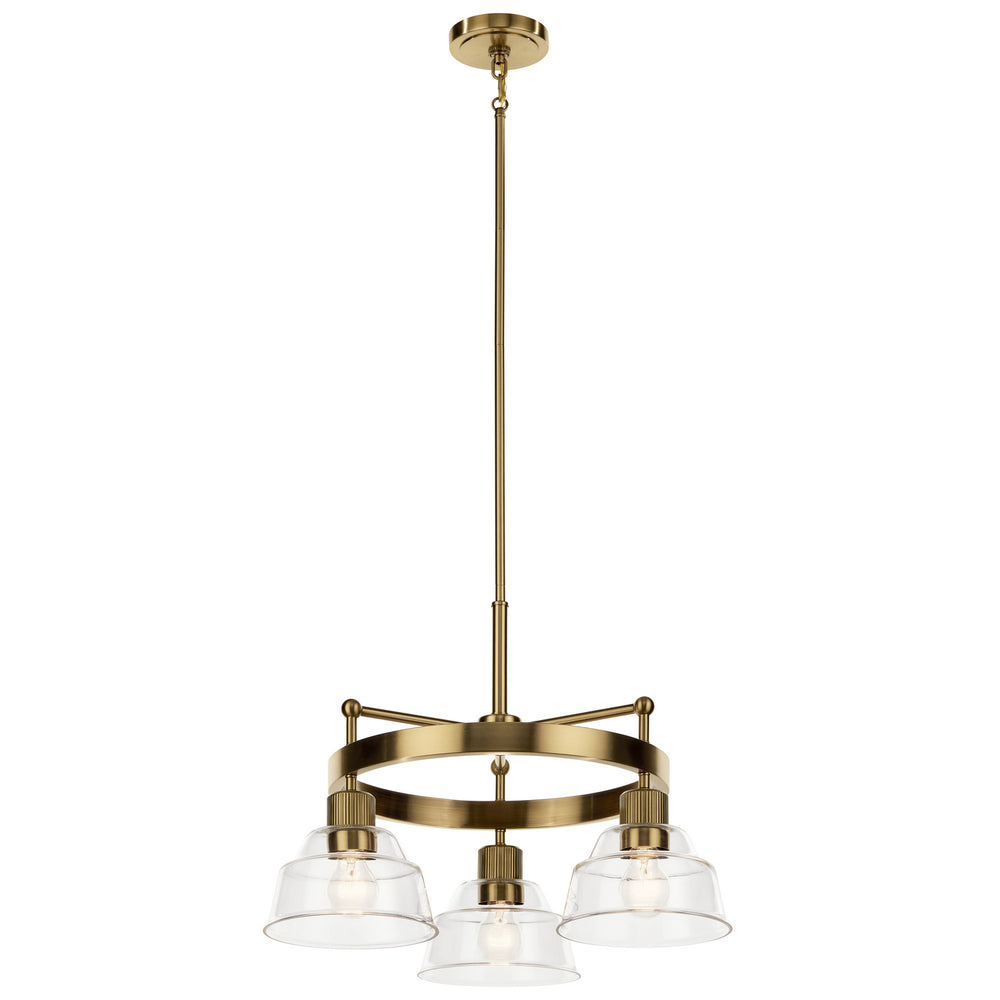 Kichler Canada - Three Light Chandelier - Eastmont - Brushed Brass- Union Lighting Luminaires Decor