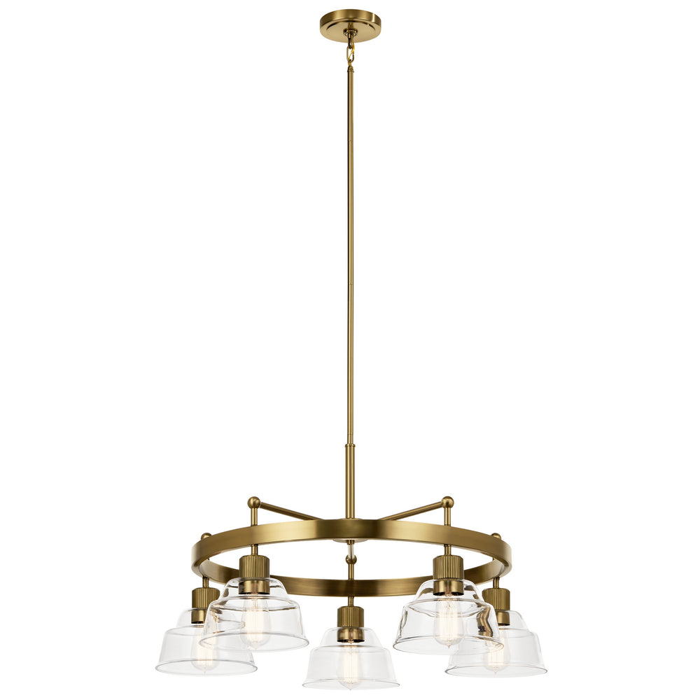 Kichler Canada - Five Light Chandelier - Eastmont - Brushed Brass- Union Lighting Luminaires Decor