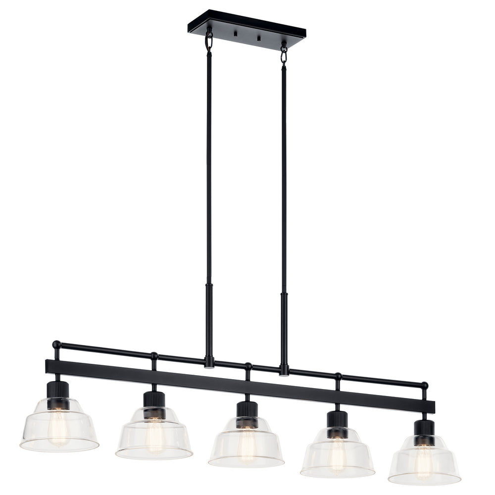 Kichler Canada - Five Light Linear Chandelier - Eastmont - Black- Union Lighting Luminaires Decor