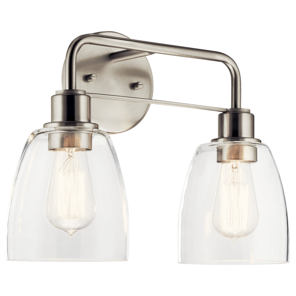 Kichler Canada - Two Light Bath - Meller - Nickel Textured- Union Lighting Luminaires Decor