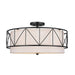 Kichler Canada - Four Light Semi Flush Mount - Birkleigh - Black- Union Lighting Luminaires Decor