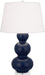 Robert Abbey - One Light Table Lamp - Triple Gourd - Matte Midnight Blue Glazed Ceramic w/Lucite Base- Union Lighting Luminaires Decor
