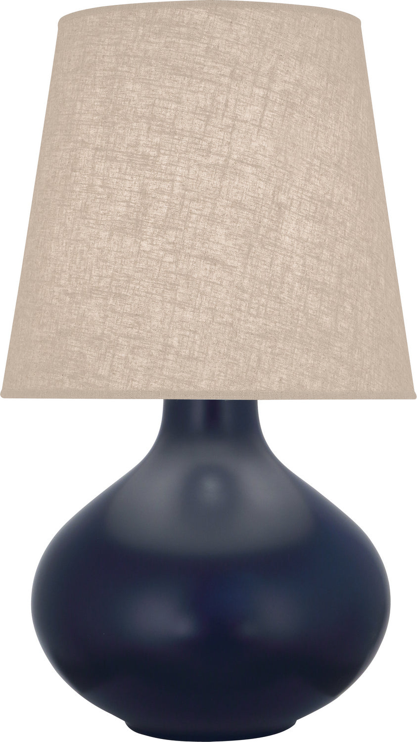 Robert Abbey - One Light Table Lamp - June - Matte Midnight Blue Glazed Ceramic- Union Lighting Luminaires Decor