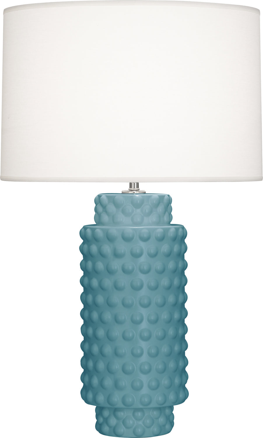 Robert Abbey - One Light Table Lamp - Dolly - Matte Steel Blue Glazed Textured Ceramic- Union Lighting Luminaires Decor