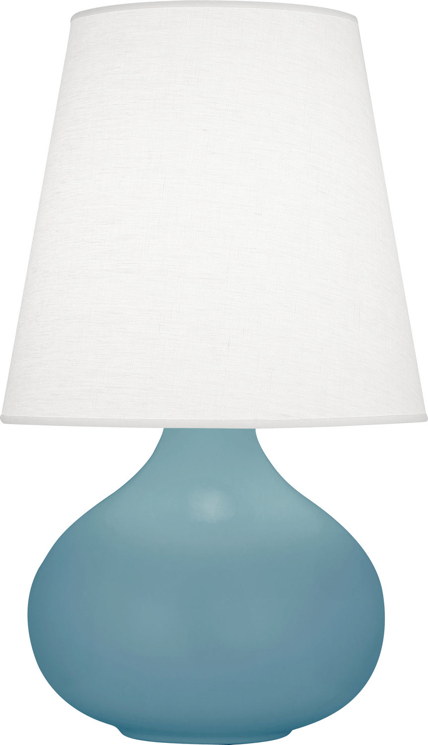 Robert Abbey - One Light Accent Lamp - June - Matte Steel Blue Glazed Ceramic- Union Lighting Luminaires Decor